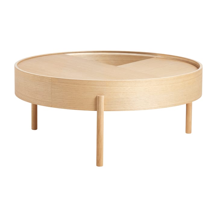 Arc coffee table 89 cm - White pigmented oak - Woud