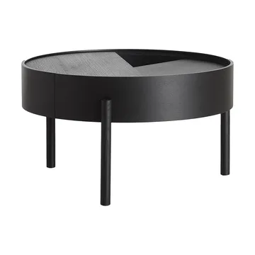 Arc coffee tableØ66 cm - Black-ash - Woud