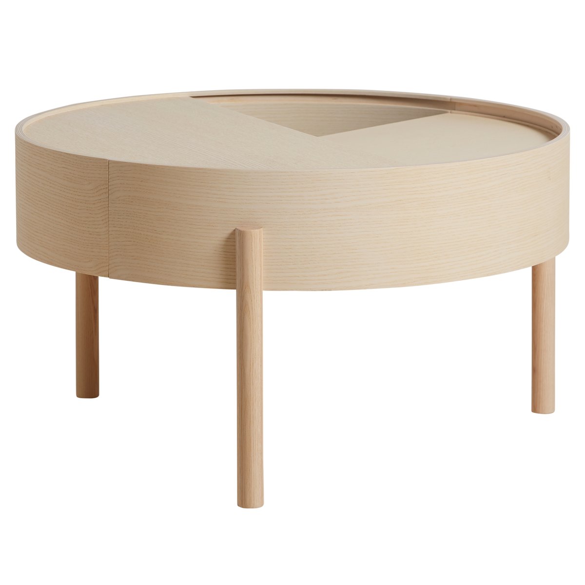 Woud Arc coffee tableo66 cm White-pigmented ash | Scandinavian Design | Coffee tables | White