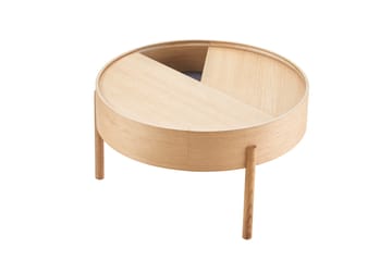 Arc coffee tableØ66 cm - White pigmented oak - Woud