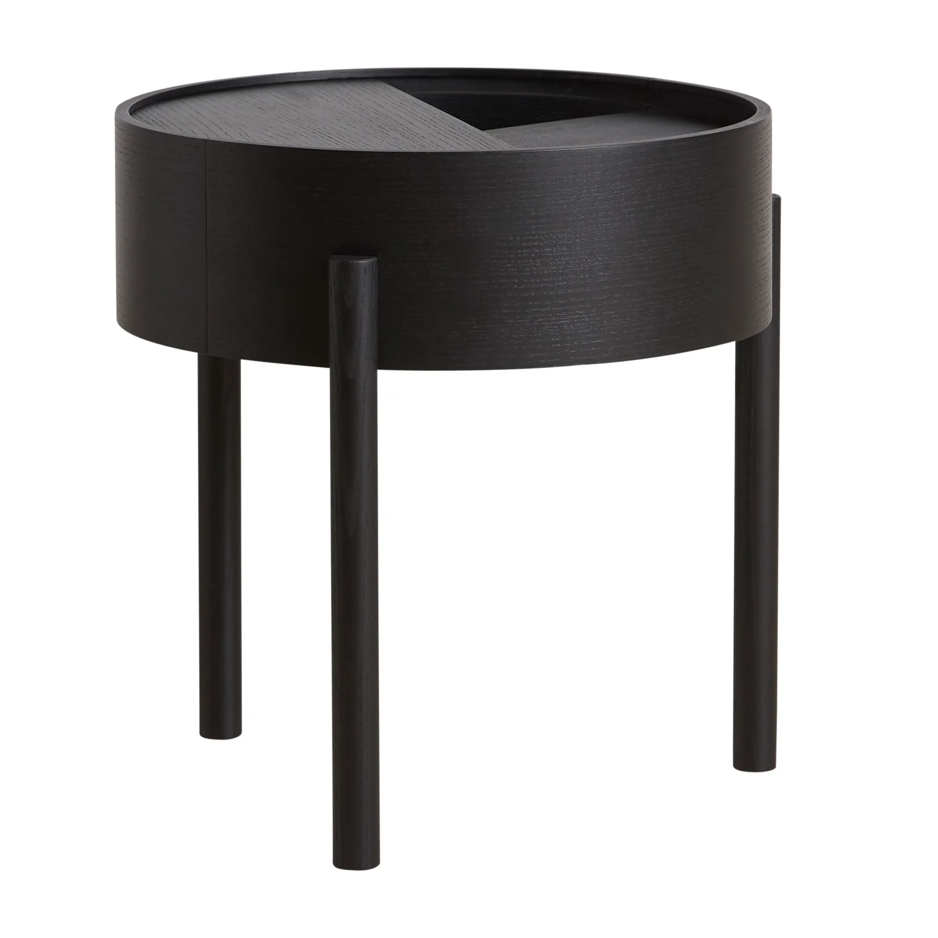 Arc side table, Black-ash Woud