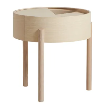 Arc side table - White-pigmented ash - Woud