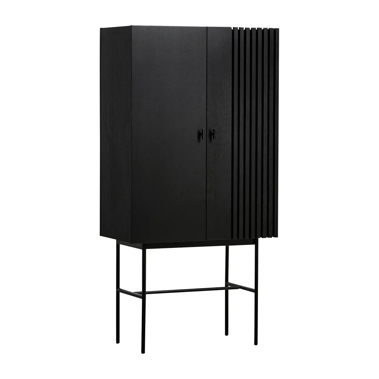 Woud Array cabinet. 80 cm Blackpainted oak | Scandinavian Design | Display & glass cabinets | Black