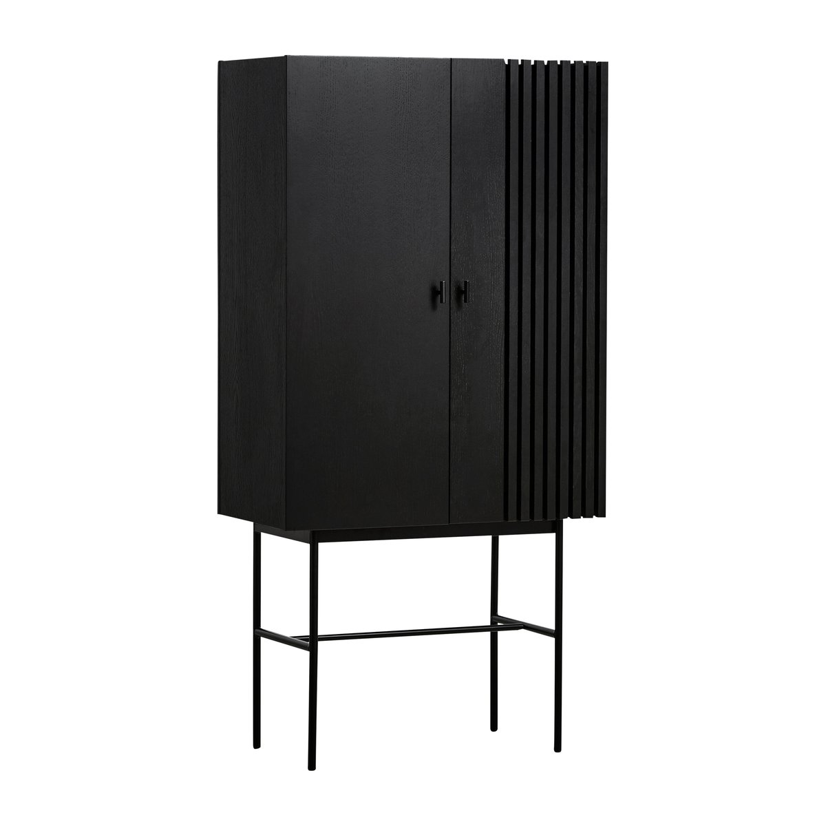 Woud Array cabinet. 80 cm Blackpainted oak | Scandinavian Design | Display & glass cabinets | Black