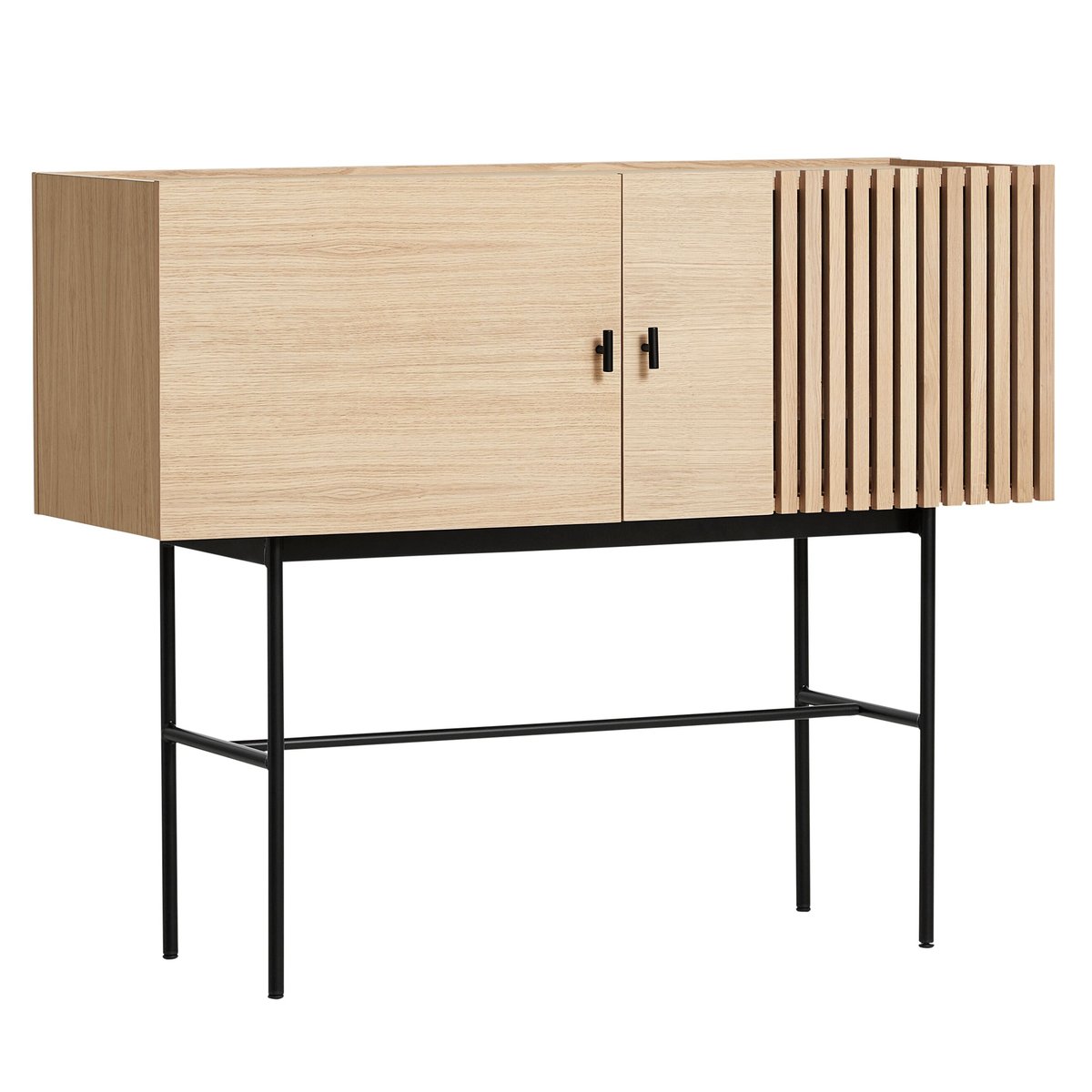 Woud Array side table, 120 cm White-pigmented oak | Scandinavian Design | Side tables | White