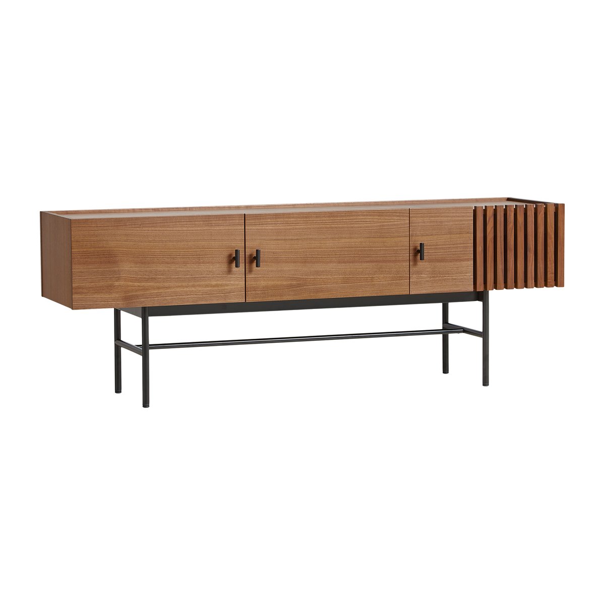 Woud Array side table, low, 150 cm Walnut | Scandinavian Design | Dressers & sideboards | Brown