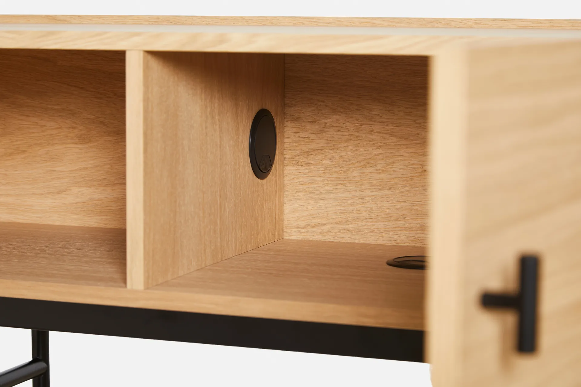 Array side table, low, 150 cm, White pigmented oak Woud