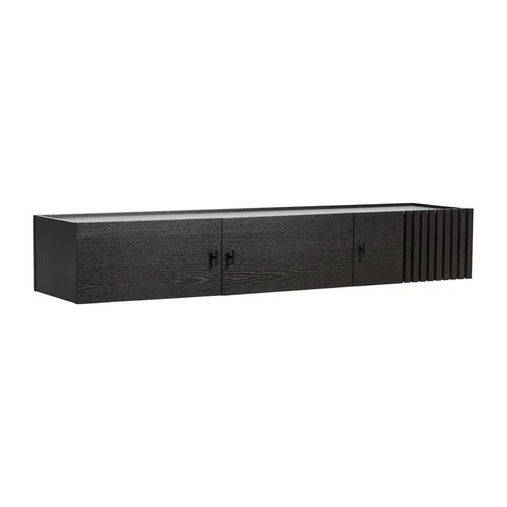 Array sideboard wall-mounted, 150 cm - Black oak - Woud