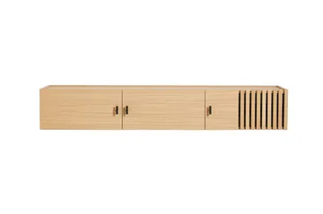 Array sideboard wall-mounted, 150 cm - White pigmented oak - Woud
