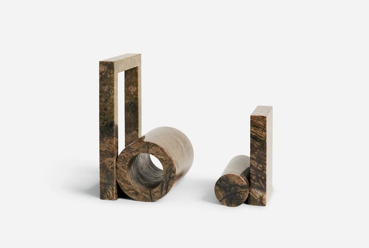 Booknd book support marble, Brown Woud