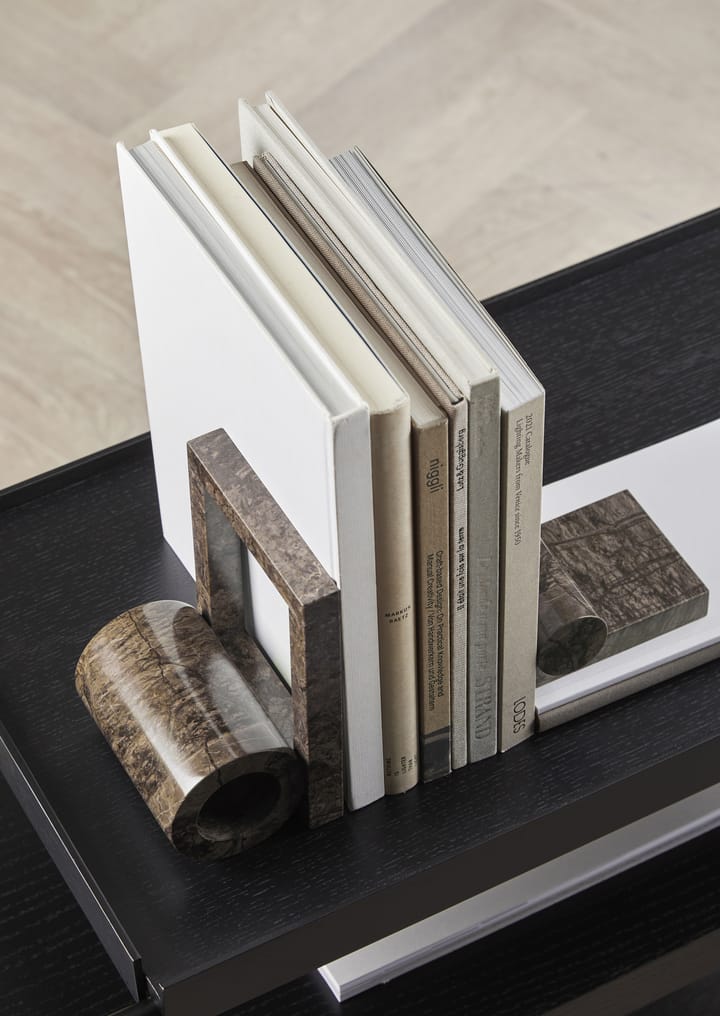 Booknd book support marble, Brown Woud