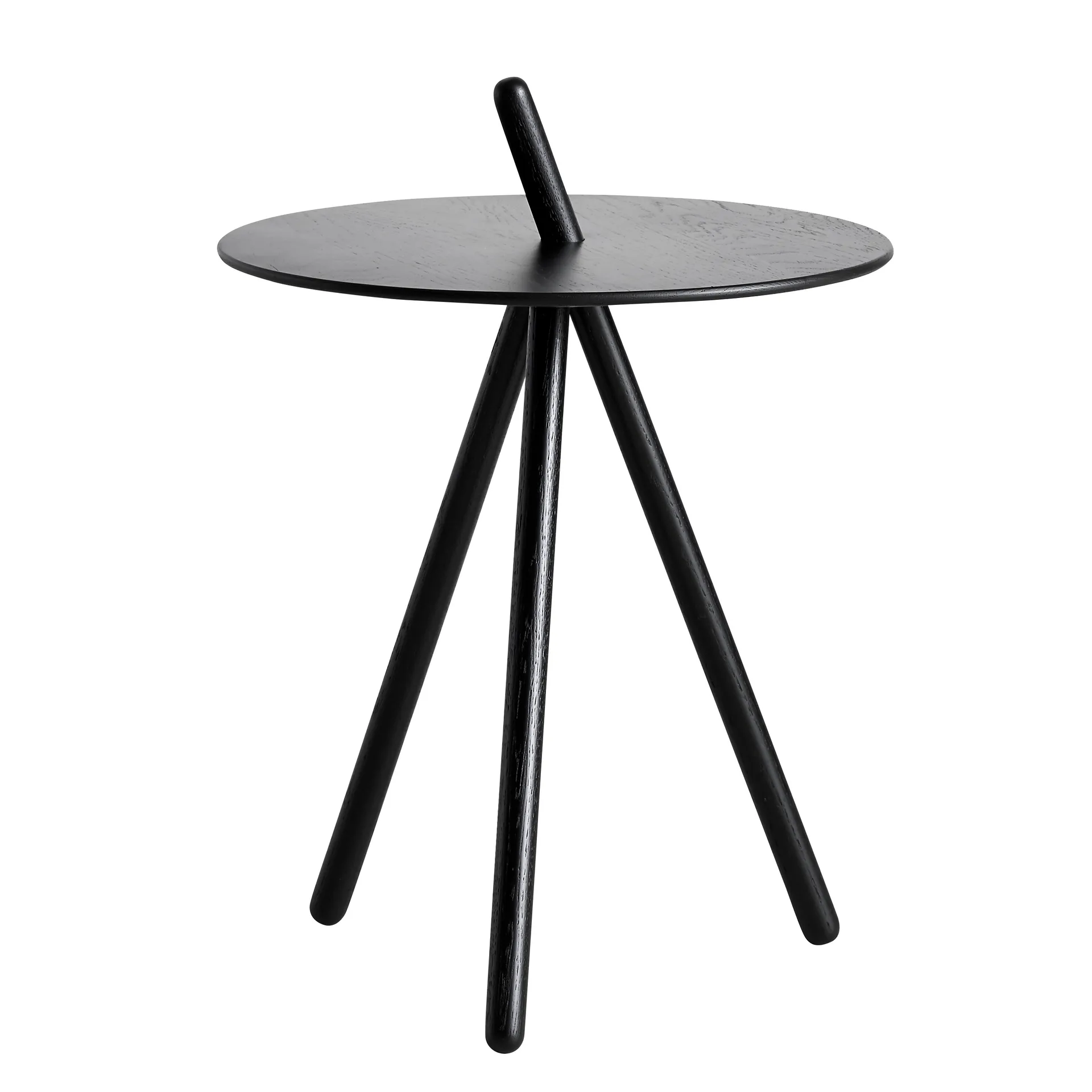 Come here table, black-painted oak Woud
