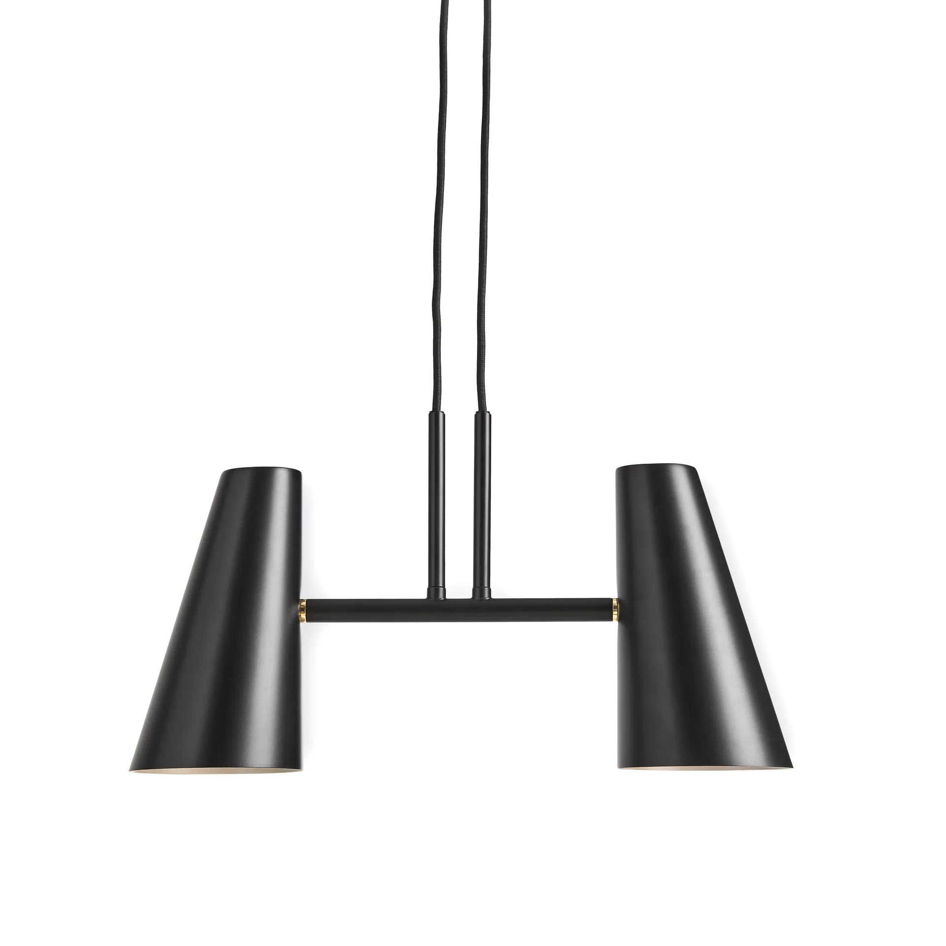 Cono pendant lamp 2 shades, Black Woud