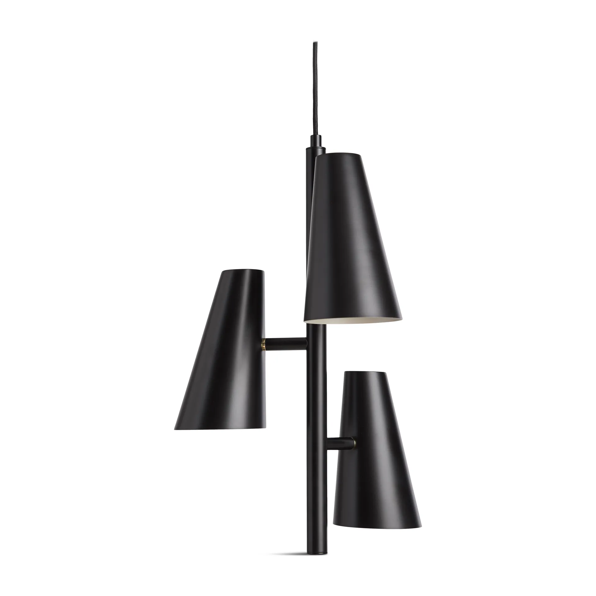 Cono pendant lamp 3 shades, Black Woud