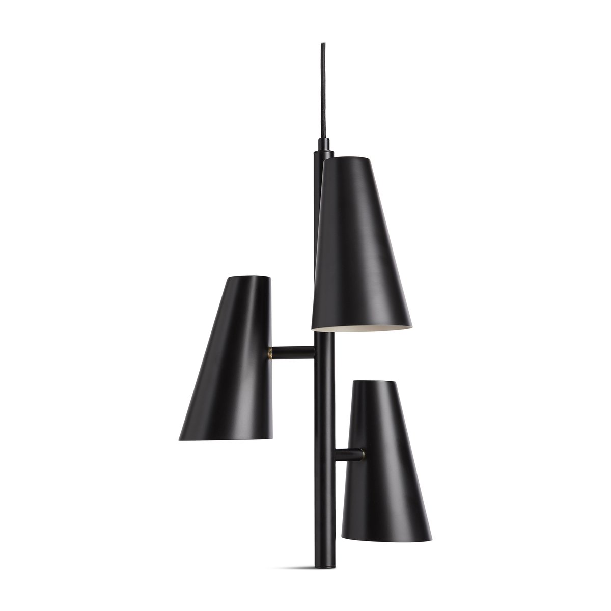 Woud Cono pendant lamp 3 shades Black | Scandinavian Design | Pendant lamps | Black