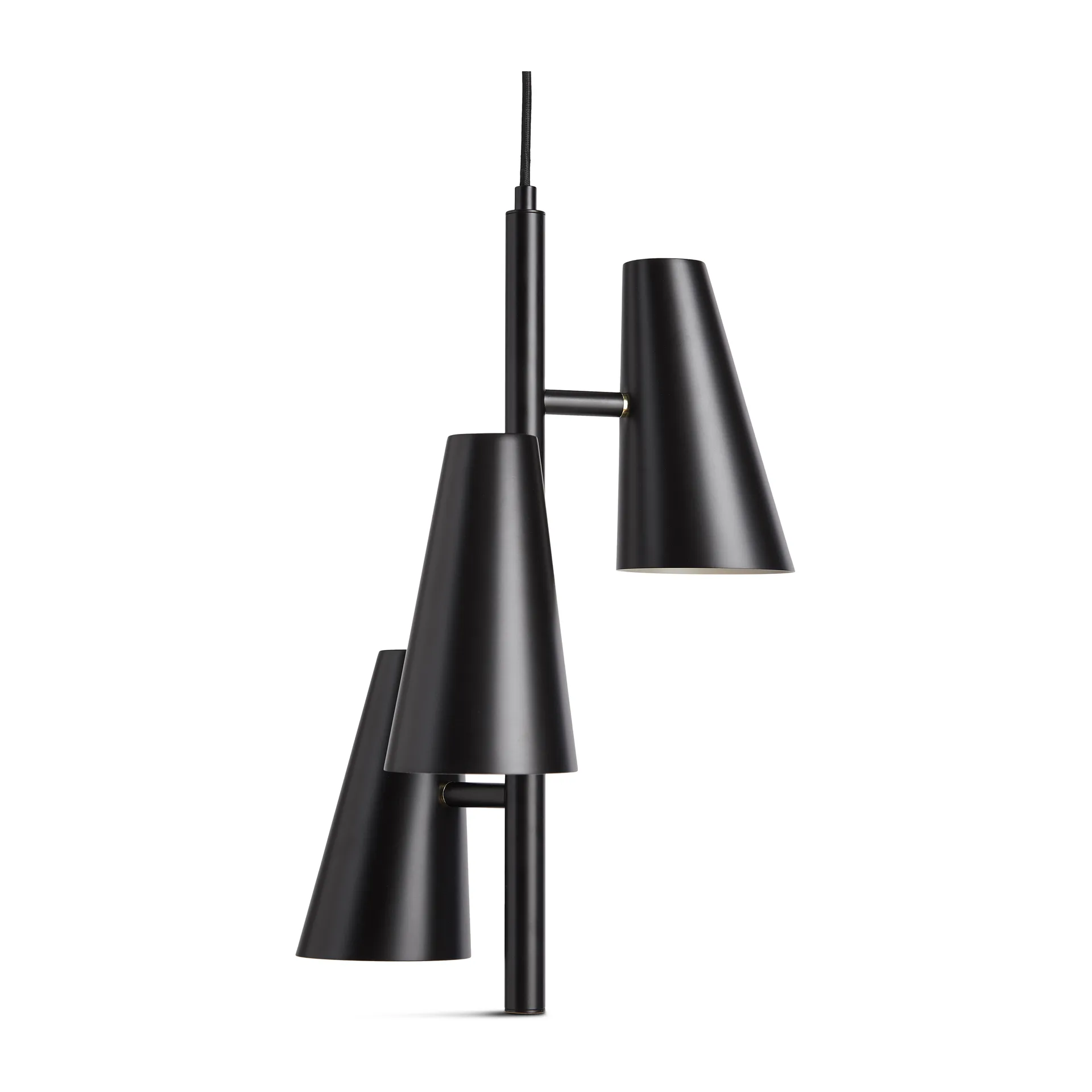 Cono pendant lamp 3 shades, Black Woud
