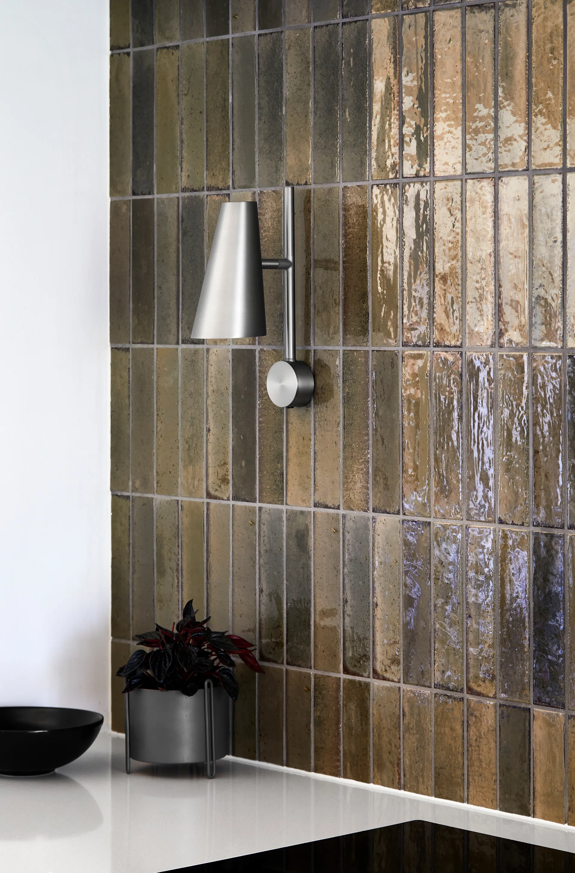 Cono wall lamp, Satin Woud