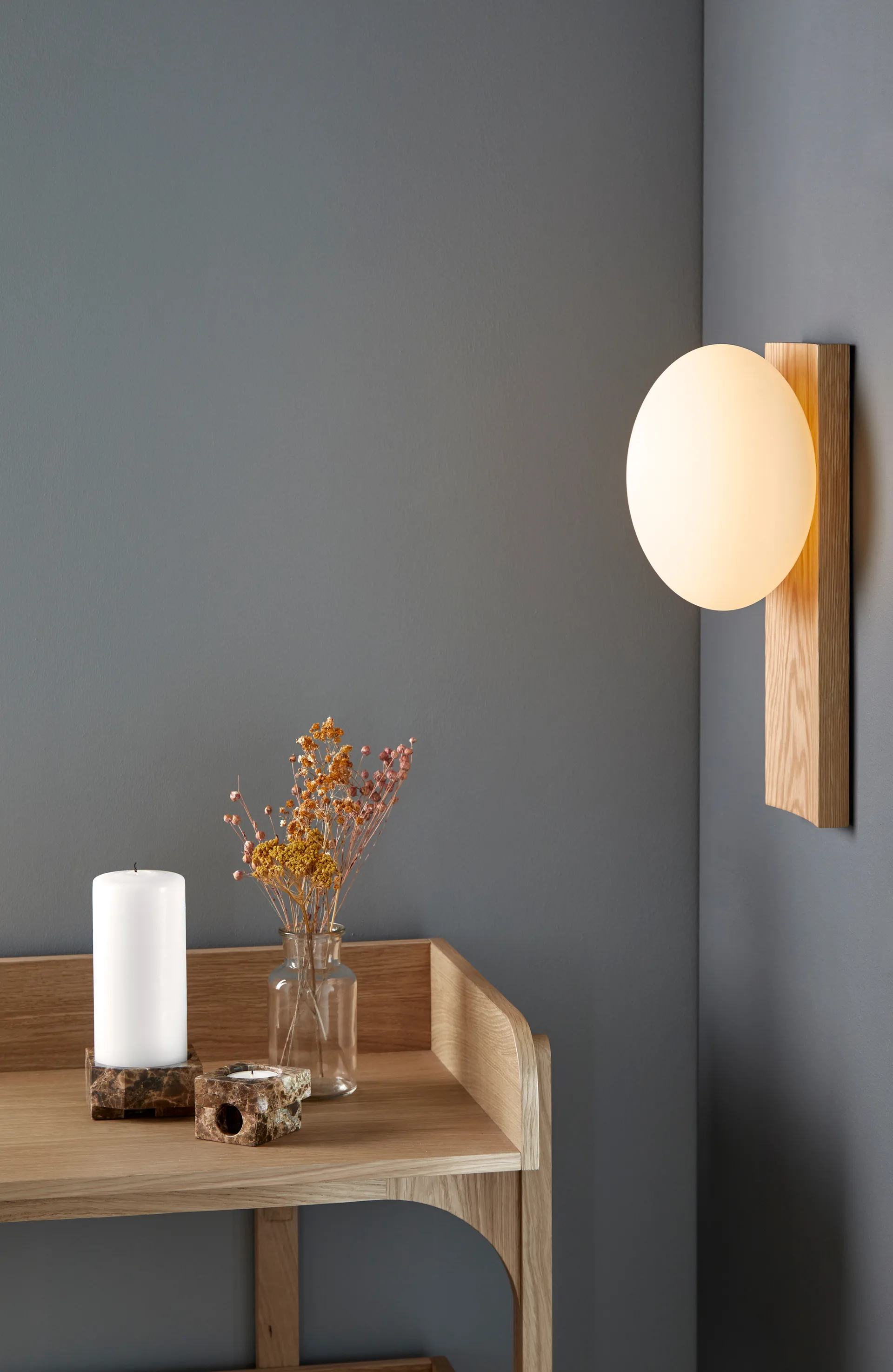 Dew table lamp/wall lamp, Oak Woud