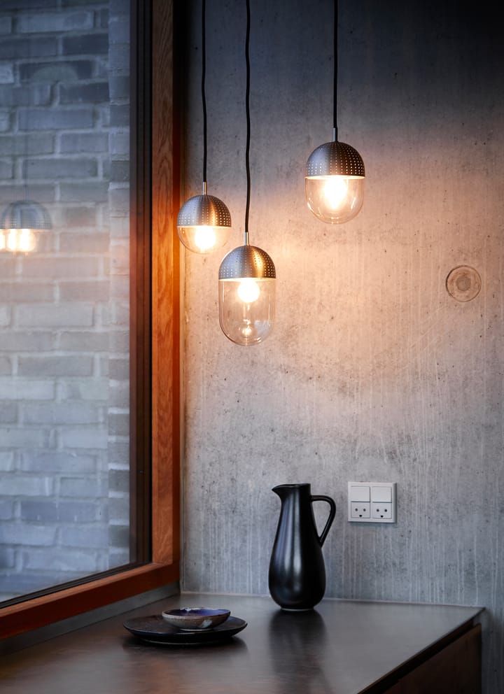 Dot pendant large, Satin Woud