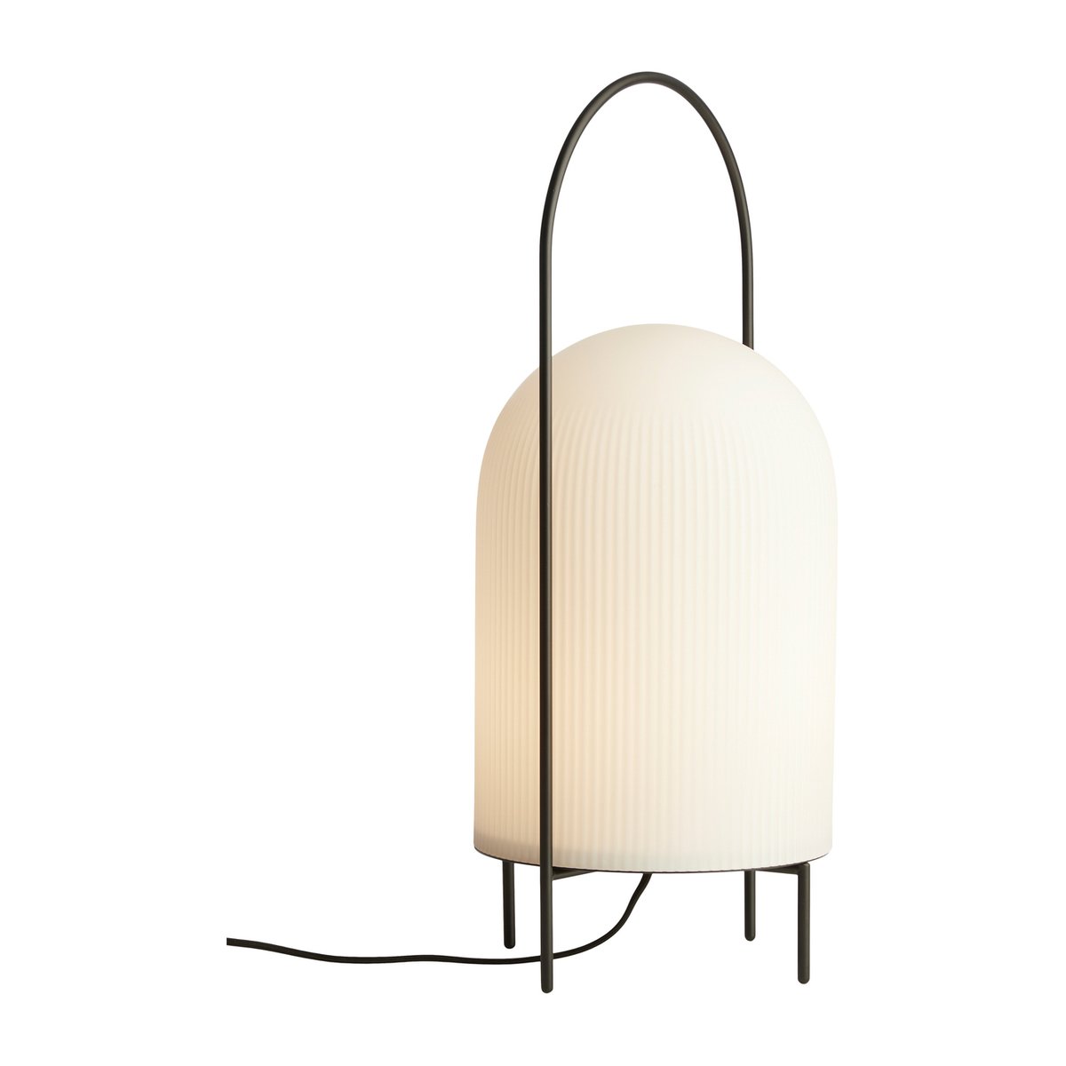 Woud Ghost floor lamp Black-white opal glass | Scandinavian Design | Floor lamps | White