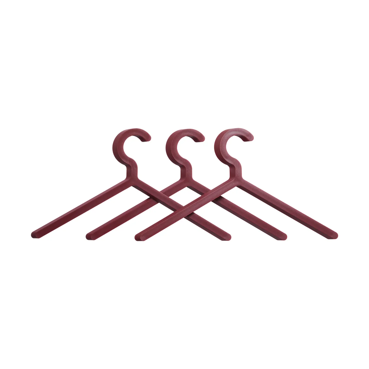 Woud Illusion hanger, 3-pack Deep red | Scandinavian Design | Clothes racks, coat stands & hangers | Red