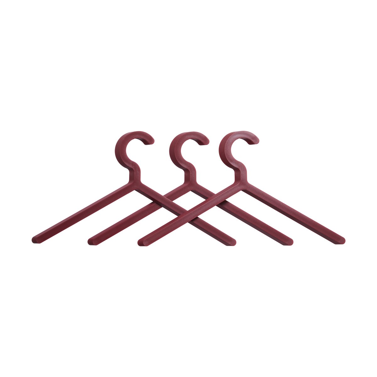 Woud Illusion hanger, 3-pack Deep red | Scandinavian Design | Clothes racks, coat stands & hangers | Red