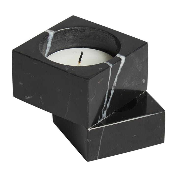 Jeu de dés 1 candle holder marble, Black Woud
