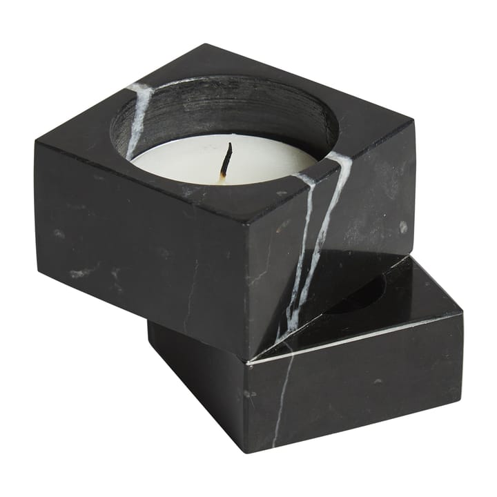 Jeu de dés 1 candle holder marble - Black - Woud