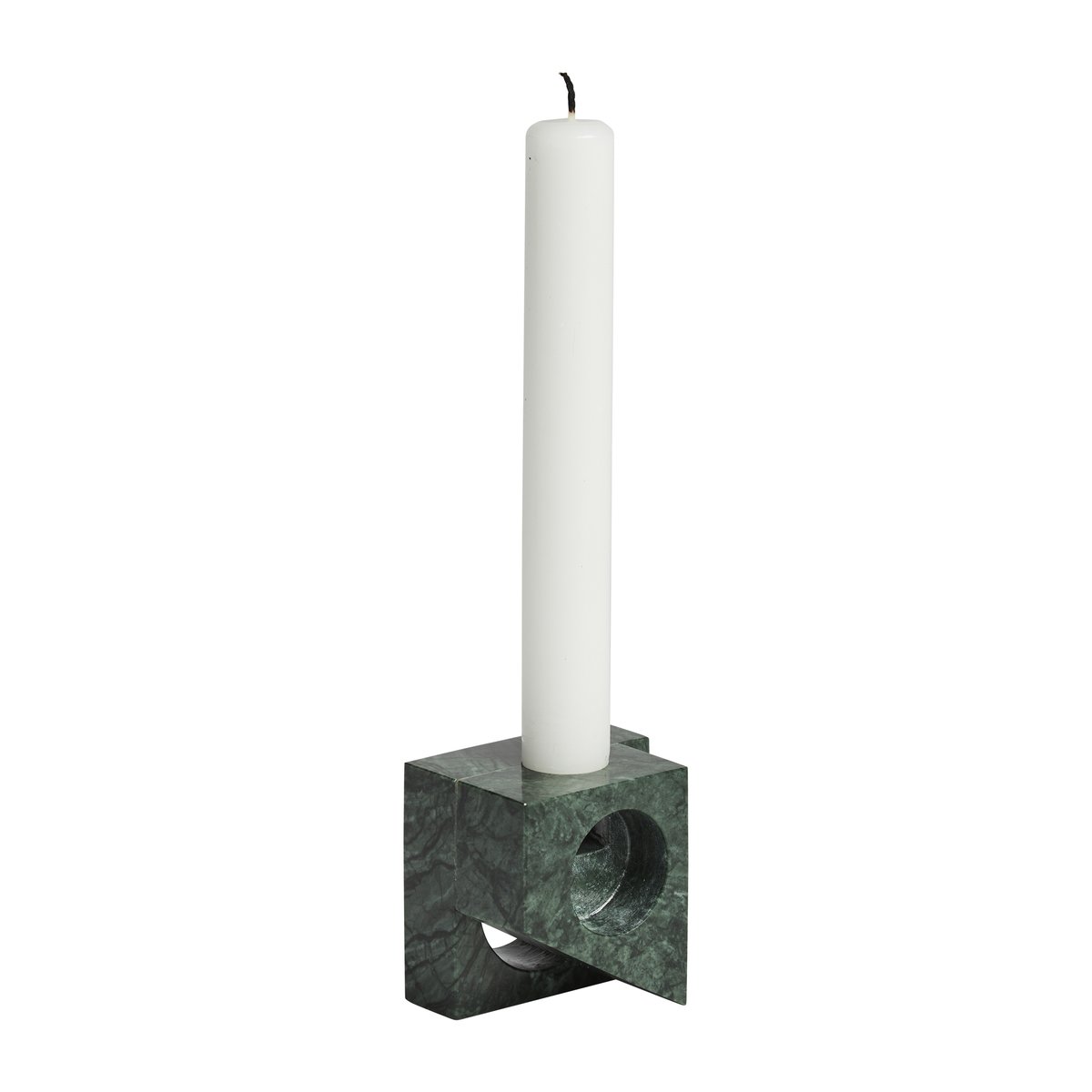 Woud Jeu de dés 2 candle holder marble Green | Scandinavian Design | Candle holders | Green