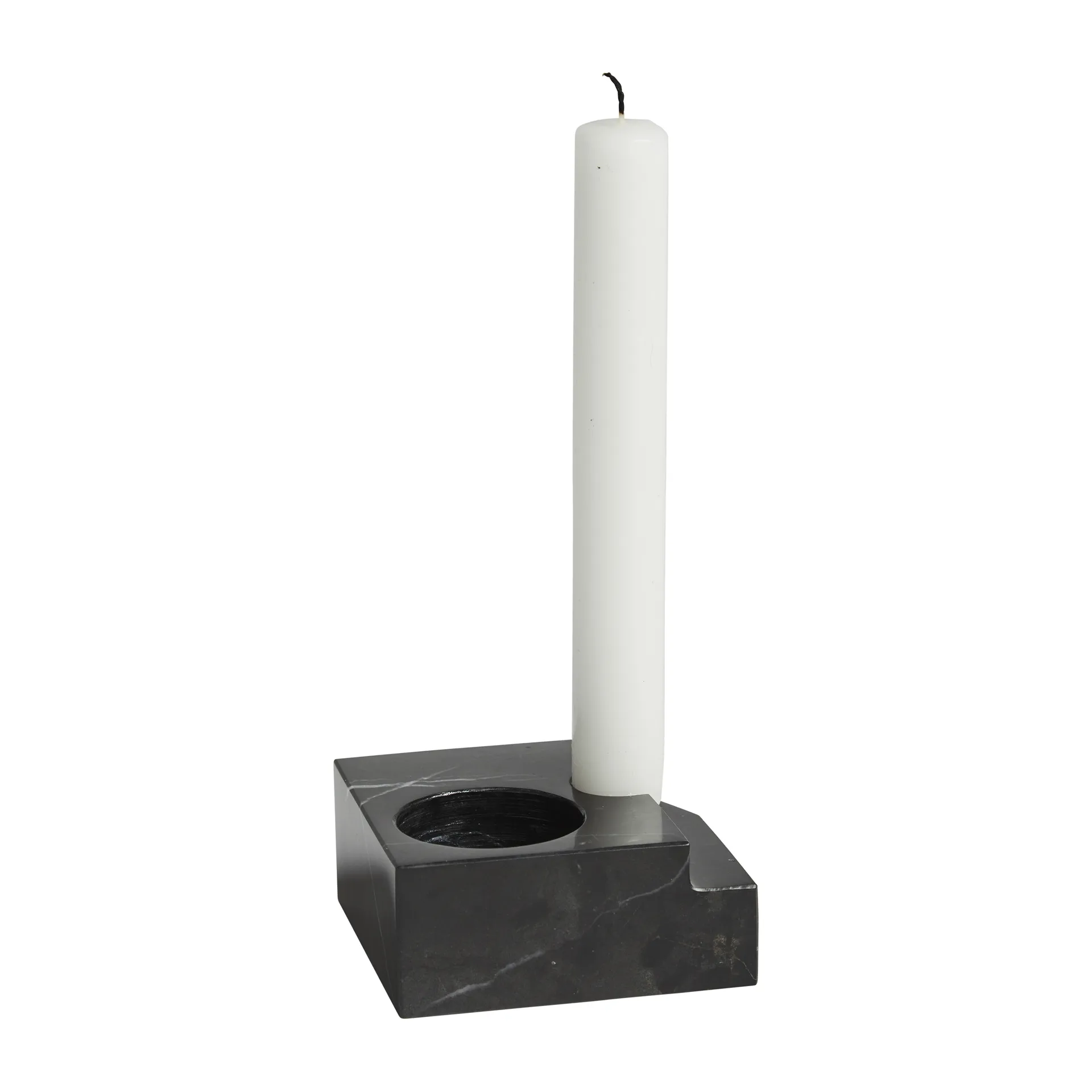 Jeu de dés 3 candle holder marble, Black Woud
