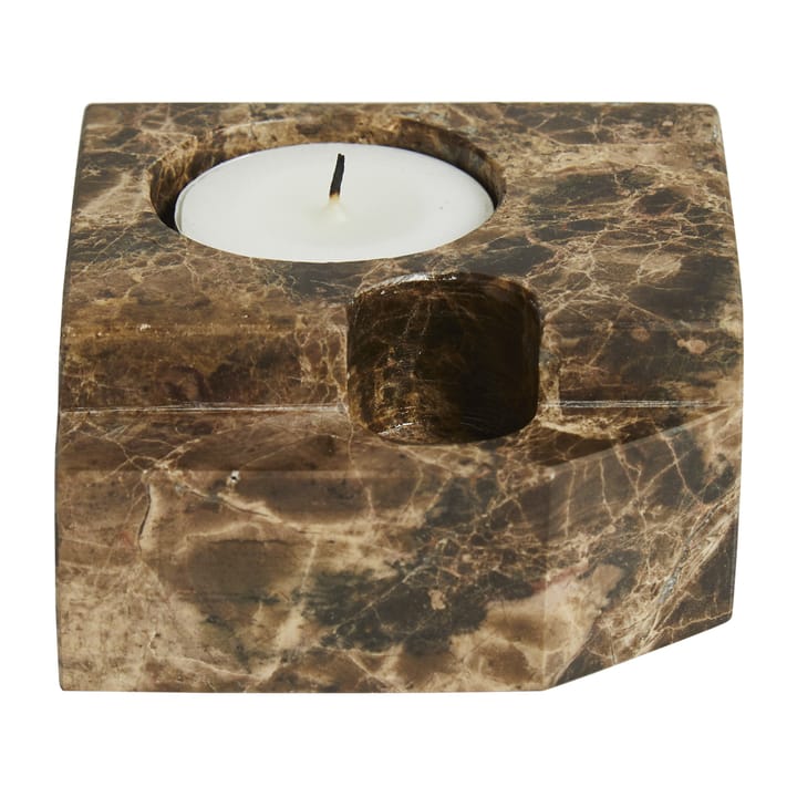 Jeu de dés 3 candle holder marble - Brown - Woud