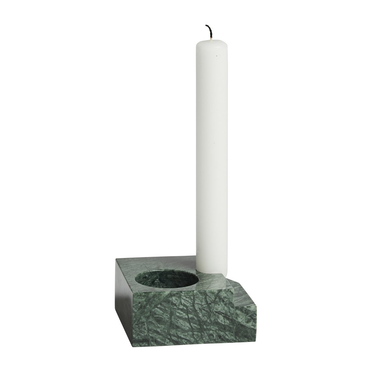 Woud Jeu de dés 3 candle holder marble Green | Scandinavian Design | Candle holders | Green