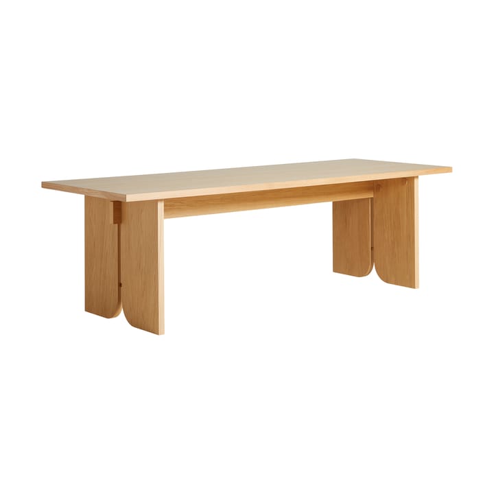 Kimono dining table 240x90 cm - White pigmented lacquered oak - Woud