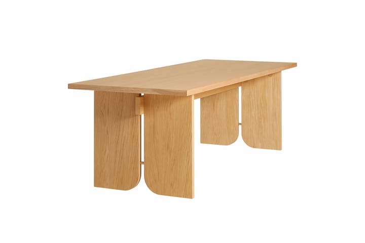 Kimono dining table 240x90 cm, White pigmented lacquered oak Woud