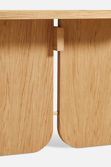 Kimono dining table 240x90 cm - White pigmented lacquered oak - Woud