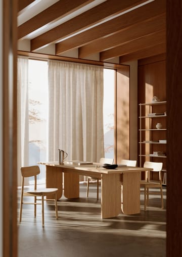 Kimono dining table 240x90 cm - White pigmented lacquered oak - Woud