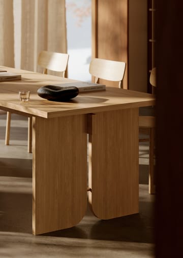 Kimono dining table 240x90 cm - White pigmented lacquered oak - Woud