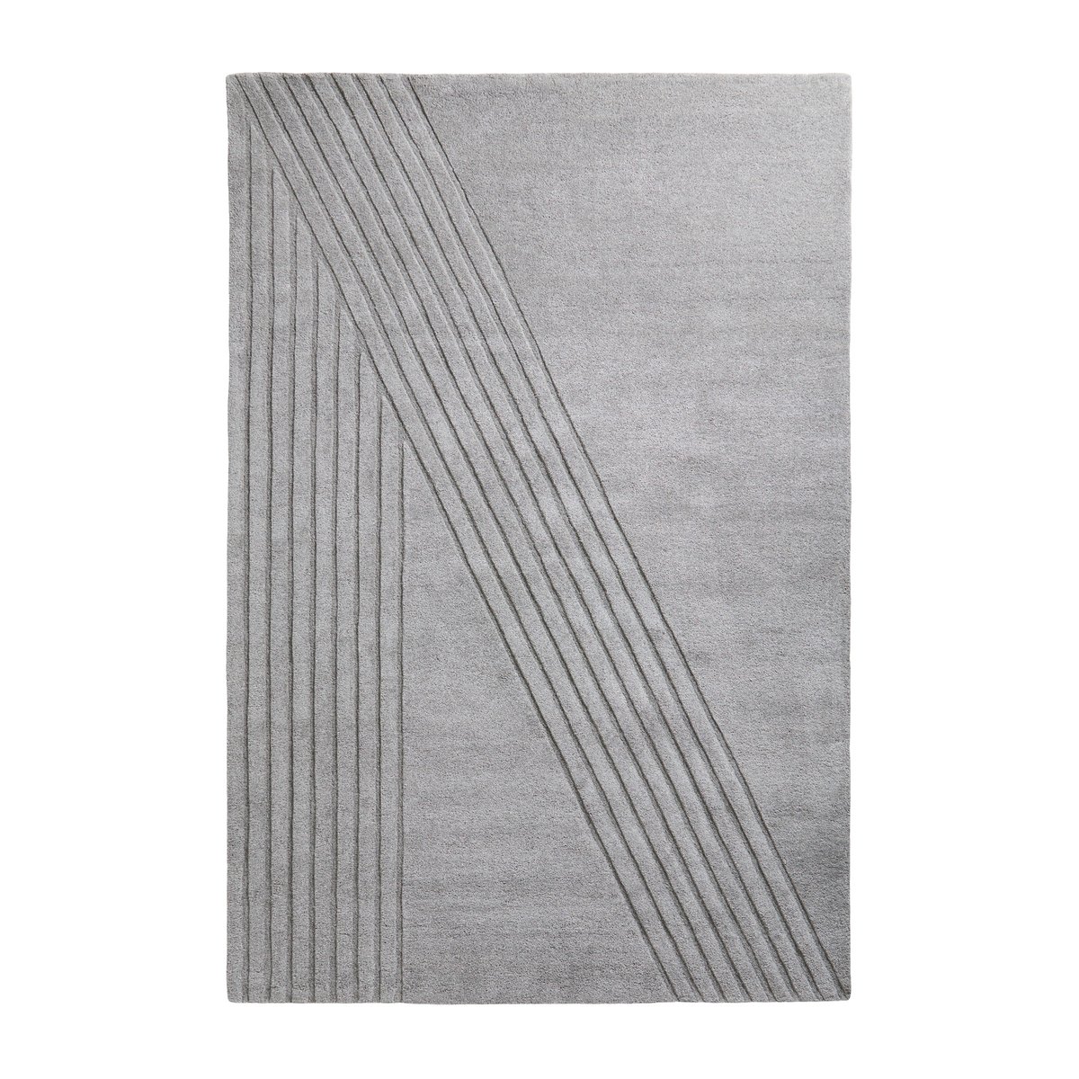Woud Kyoto rug grey 200x300 cm | Scandinavian Design | Wool rugs | Grey
