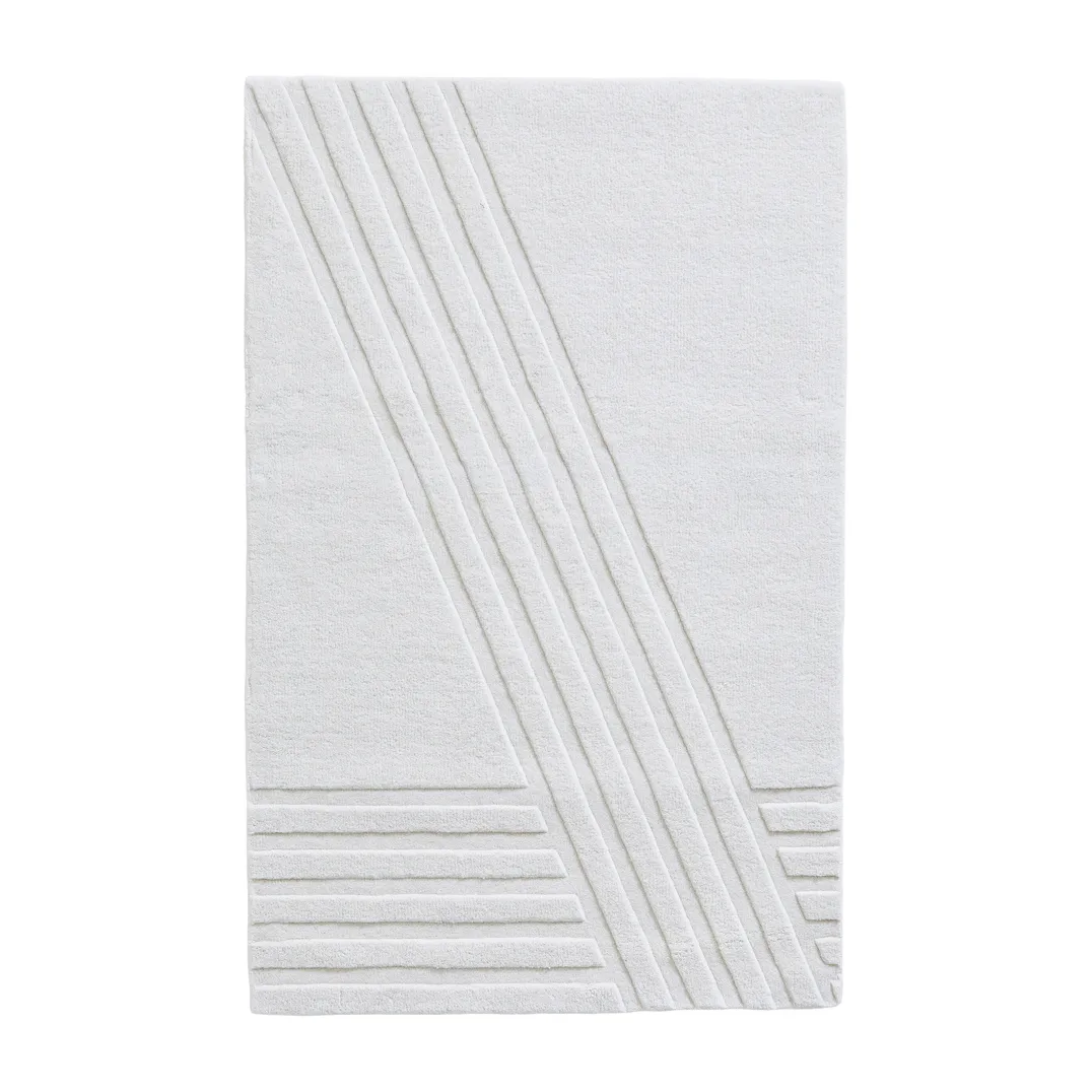 Woud Kyoto rug off-white 90x140 cm | Scandinavian Design | Wool rugs | White