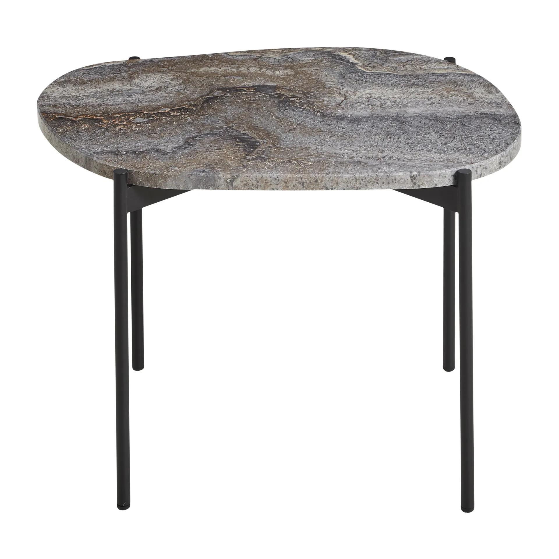 La Terra occasional table. medium, Grey melange Woud