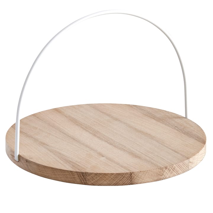 Loop tray with handle large - oak white - Woud