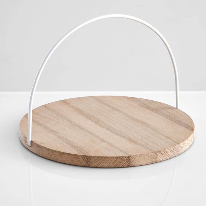 Loop tray with handle large - oak white - Woud