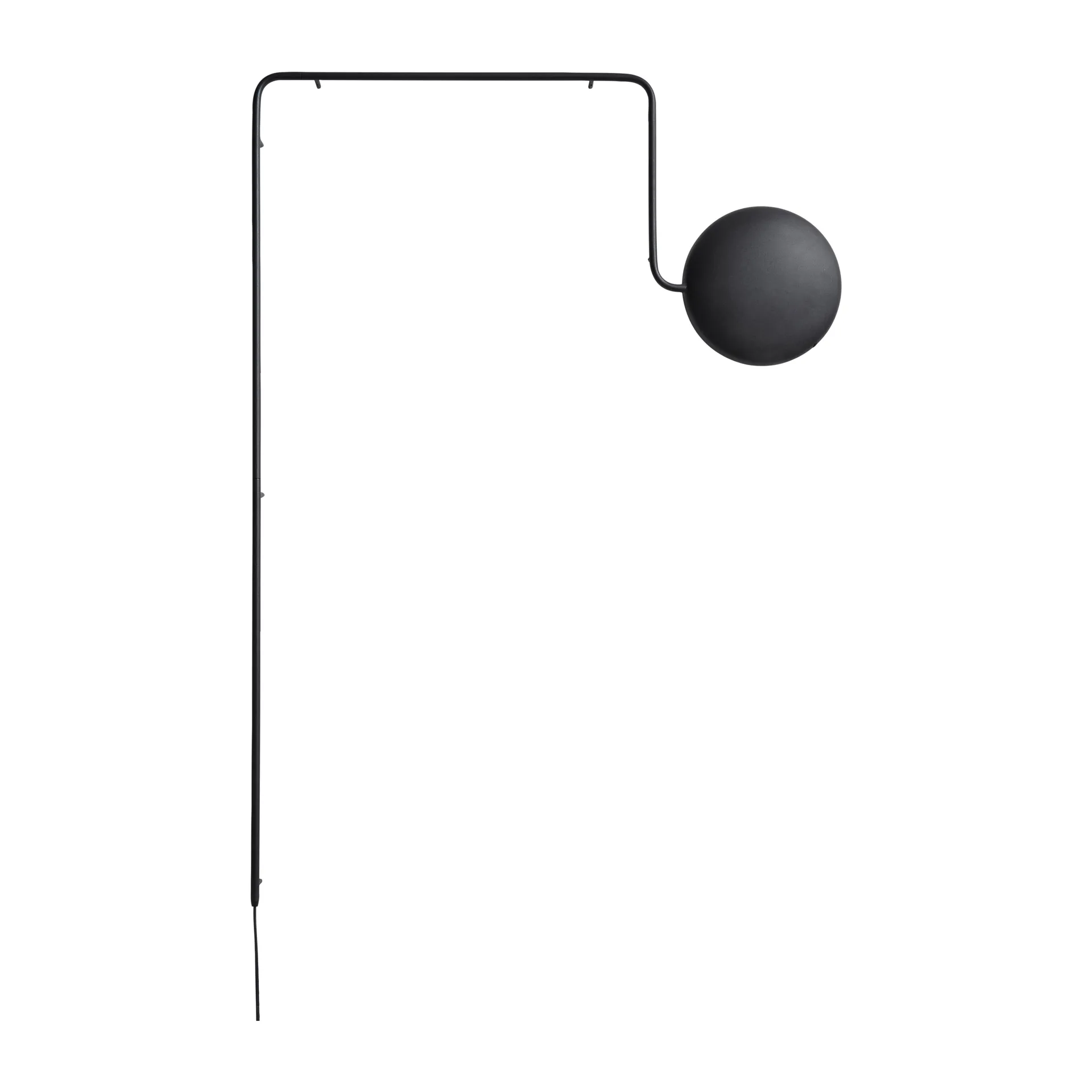 Mercury wall lamp, Black-painted metal  Woud