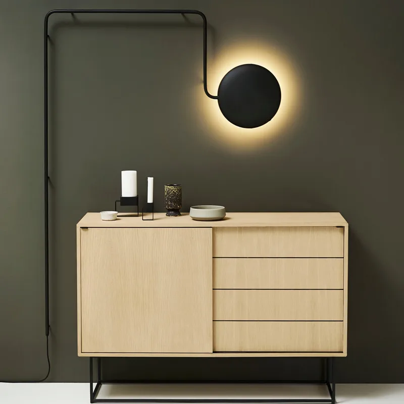 Mercury wall lamp, black Woud