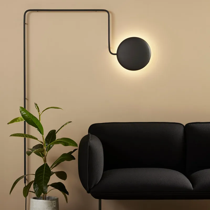 Mercury wall lamp, black Woud