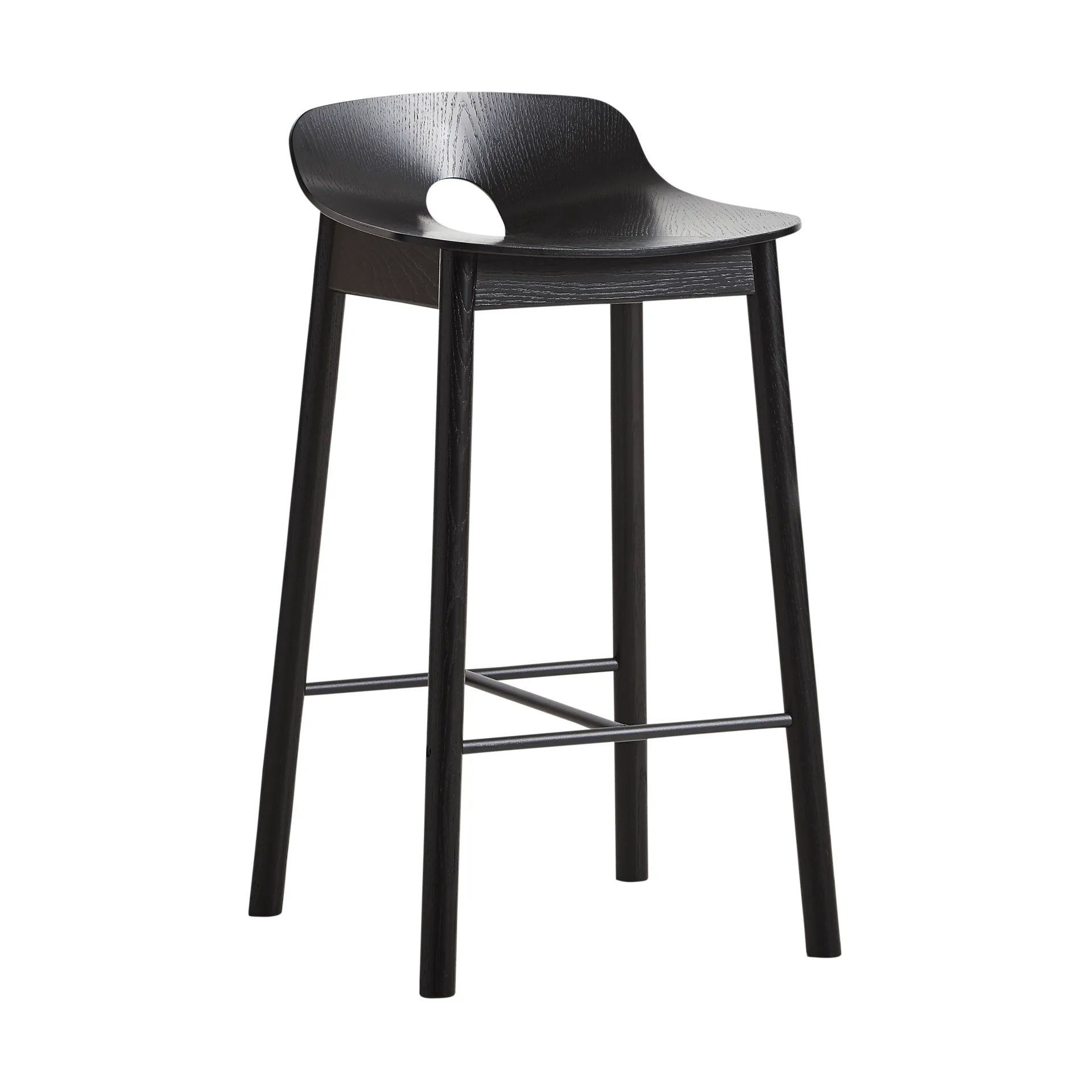 Mono barstool 65 cm, Black oak Woud