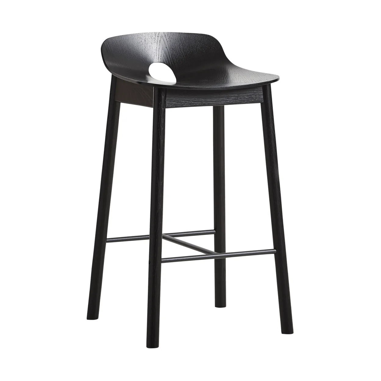 Woud Mono barstool 65 cm Black oak | Scandinavian Design | Bar stools | Black