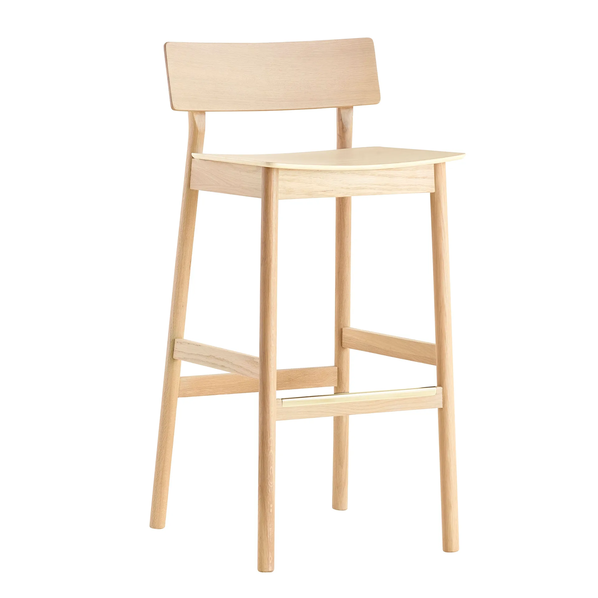 Pause barstool 75 cm, White-pigment oak Woud