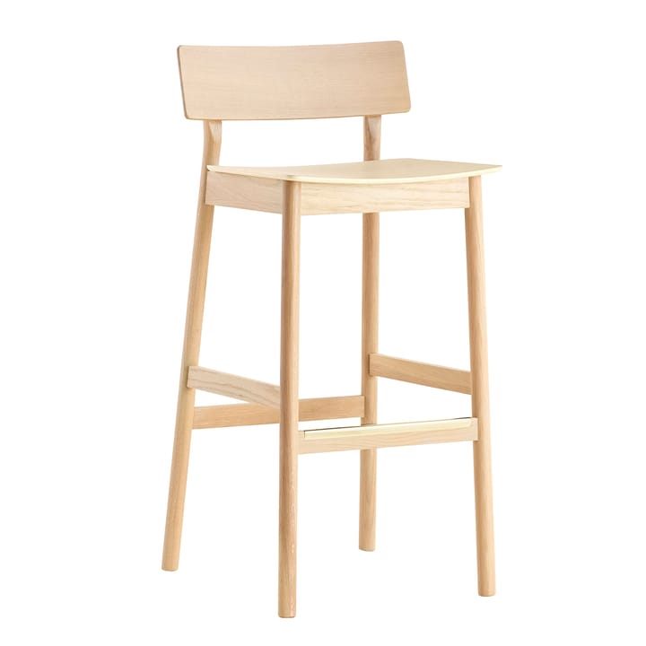 Pause barstool 75 cm, White-pigment oak Woud