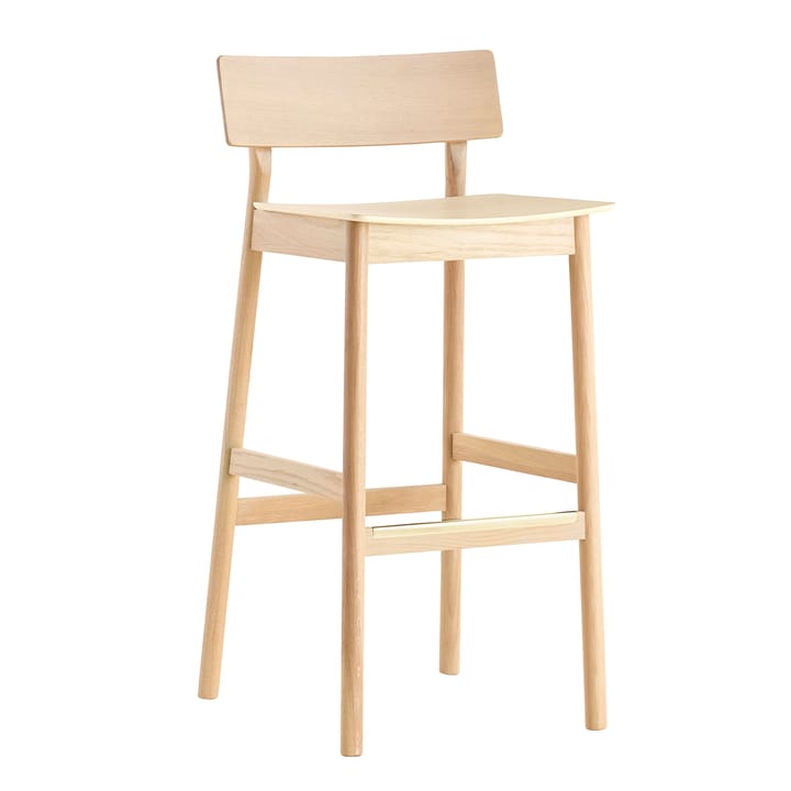 Pause barstool 75 cm - White-pigment oak - Woud